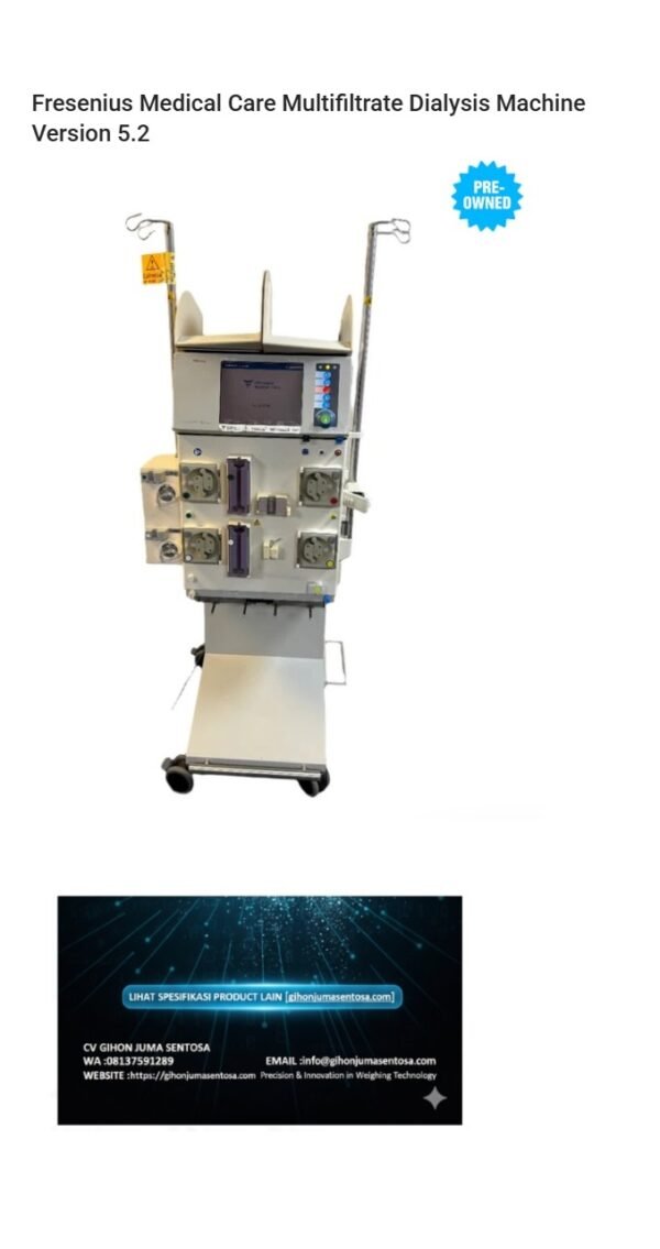Fresenius Medical Care Multifiltrate Dialysis Machine Version 5.2