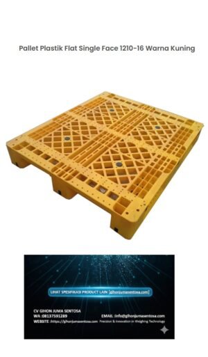 Pallet Plastik Flat Single Face 1210-16 Warna Kuning