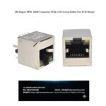 180 Degree 8P8C RJ45 Connector with LED Green/Yellow for PCB Mount