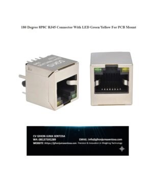 180 Degree 8P8C RJ45 Connector with LED Green/Yellow for PCB Mount