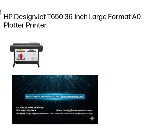 HP DesignJet T650 36-inch Large Format A0 Plotter Printer